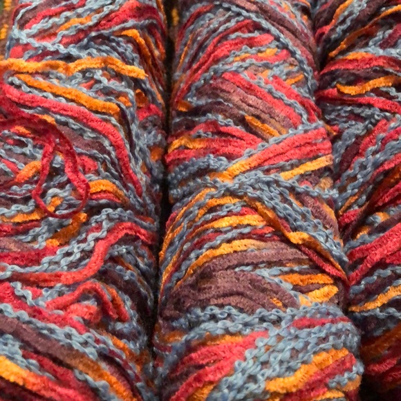 4. skeins 2 ply multicolored variegated thick and thin yarn - Picture 2 of 12